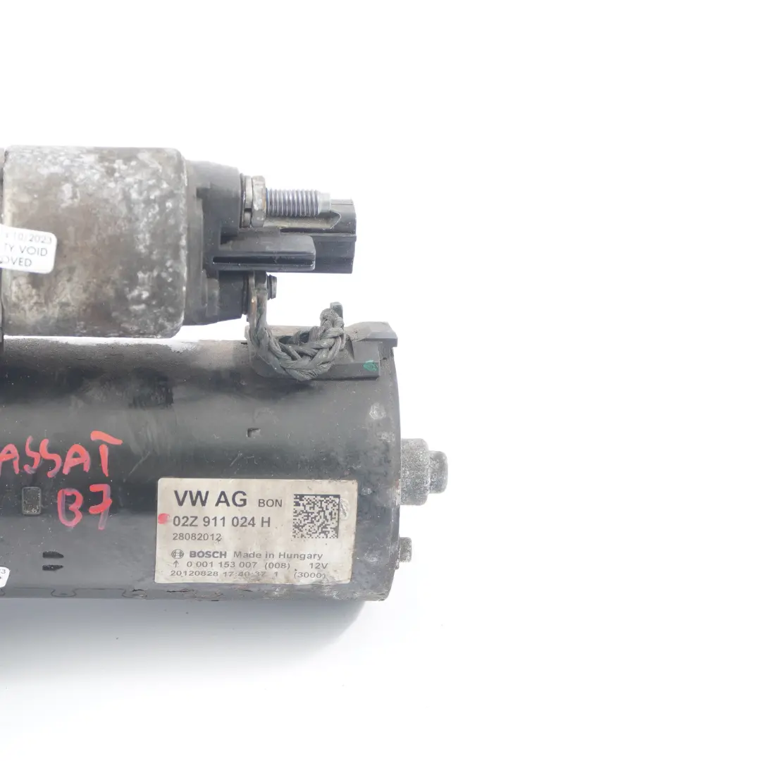 VW Volkswagen Passat B7 TDI Diesel Motor de arranque 02Z911024H