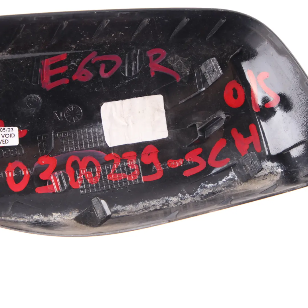 Cover Wing Mirror BMW E60 E61 Right O/S Cap Casing Schwarz 2 Black - 668