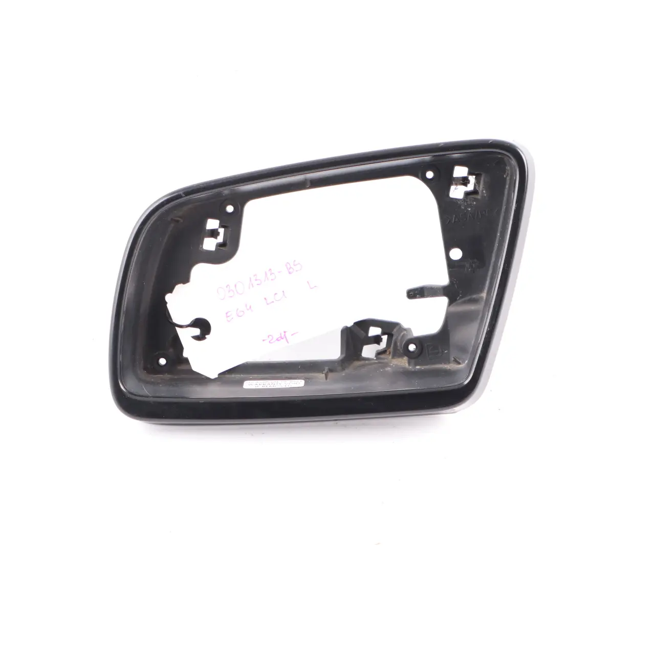 Wing Mirror Frame BMW E63 E64 Door Left N/S Ring Base Cover Black Sapphire - 475