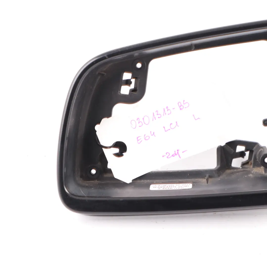 Wing Mirror Frame BMW E63 E64 Door Left N/S Ring Base Cover Black Sapphire - 475