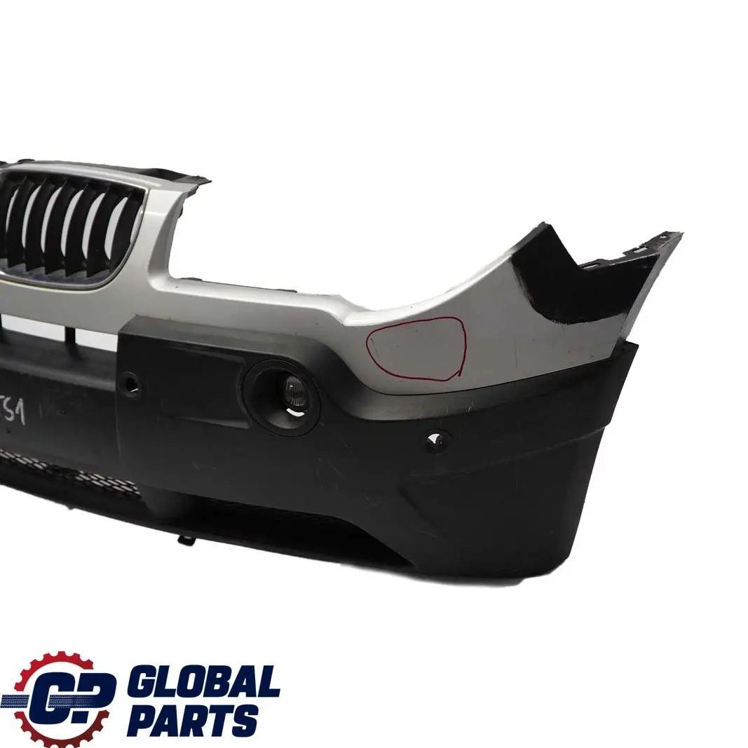 BMW X3 Series 1 E83 Complete Front Bumper PDC Titansilber Titan Silver Metallic