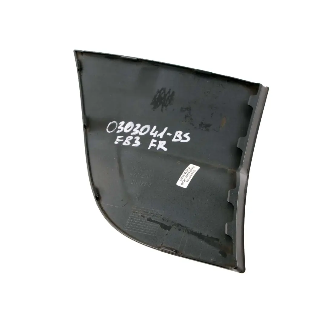 BMW X3 E83 Front Right O/S Side Panel Trim Cover Black Sapphire Metallic 475