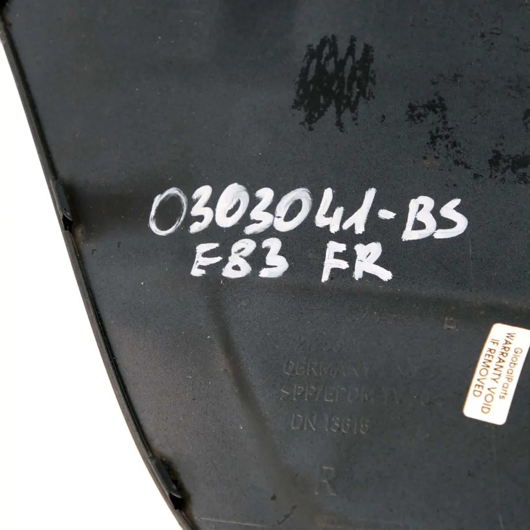 BMW X3 E83 Front Right O/S Side Panel Trim Cover Black Sapphire Metallic 475