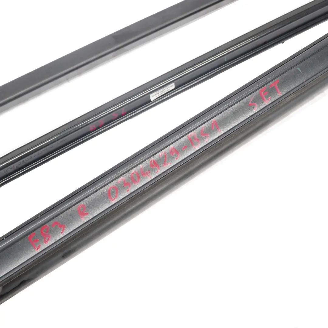 BMW X3 E83 Izquierda Derecha Techo Railing Rack Bar Set Zafiro Negro 475