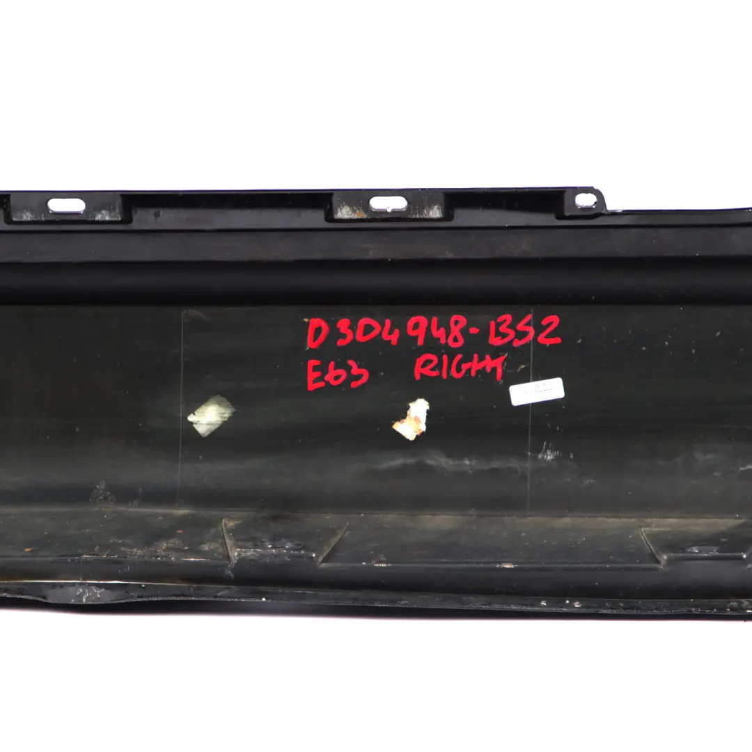 BMW 6 E63 E64 2 Door Sill Side Cover Skirt Right O/S Black Sapphire - 475