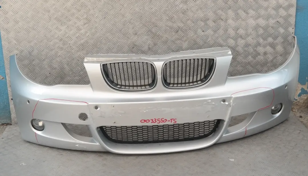 Complete Front Bumper Trim Panel Titansilber Silver BMW 1 Series E81 E87 M Sport - SKU 0306658-SCH - Part number 33550