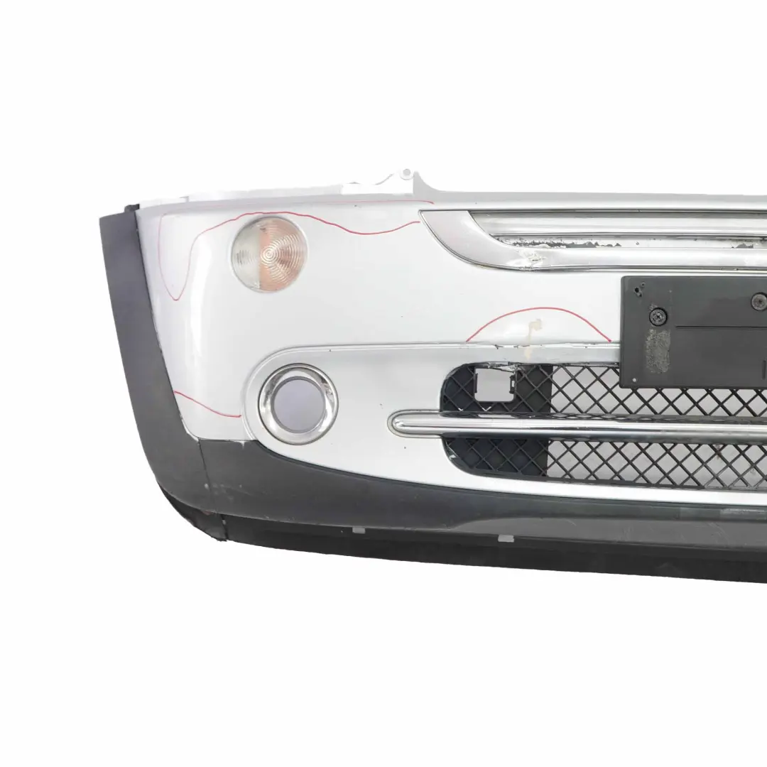 Mini R50 R52 Front Bumper Complete Trim Panel Pure Silver Metallic - 900