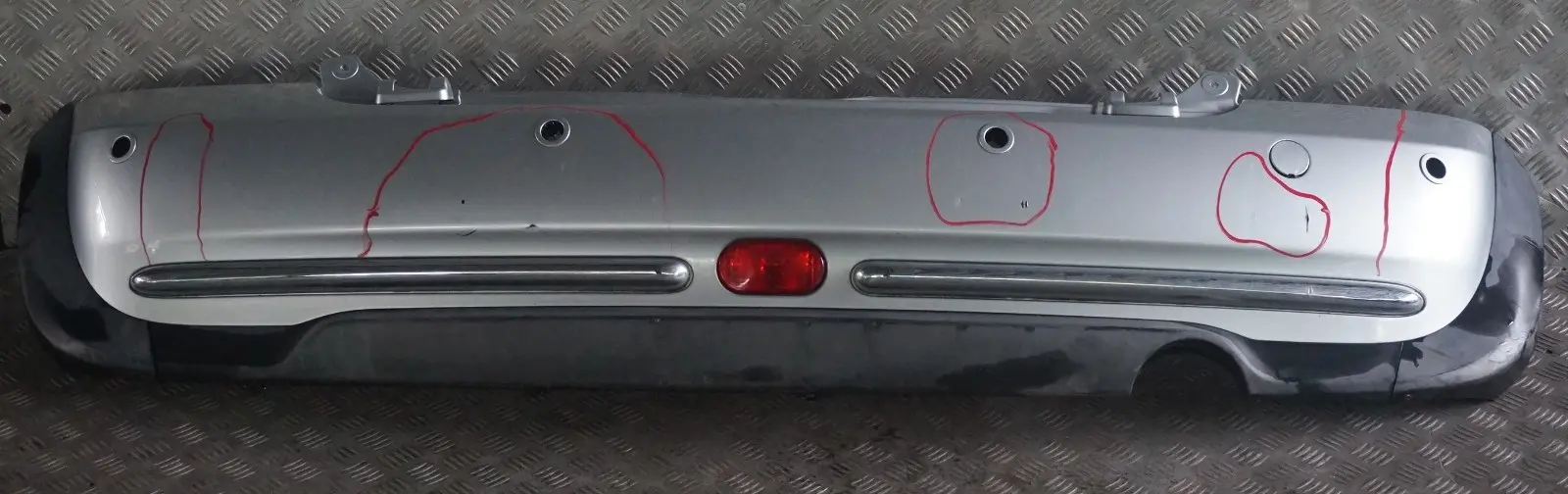 BMW MINI Cooper R52 1 Rear Bumper Panel PDC Pure Silver Metallic - 900