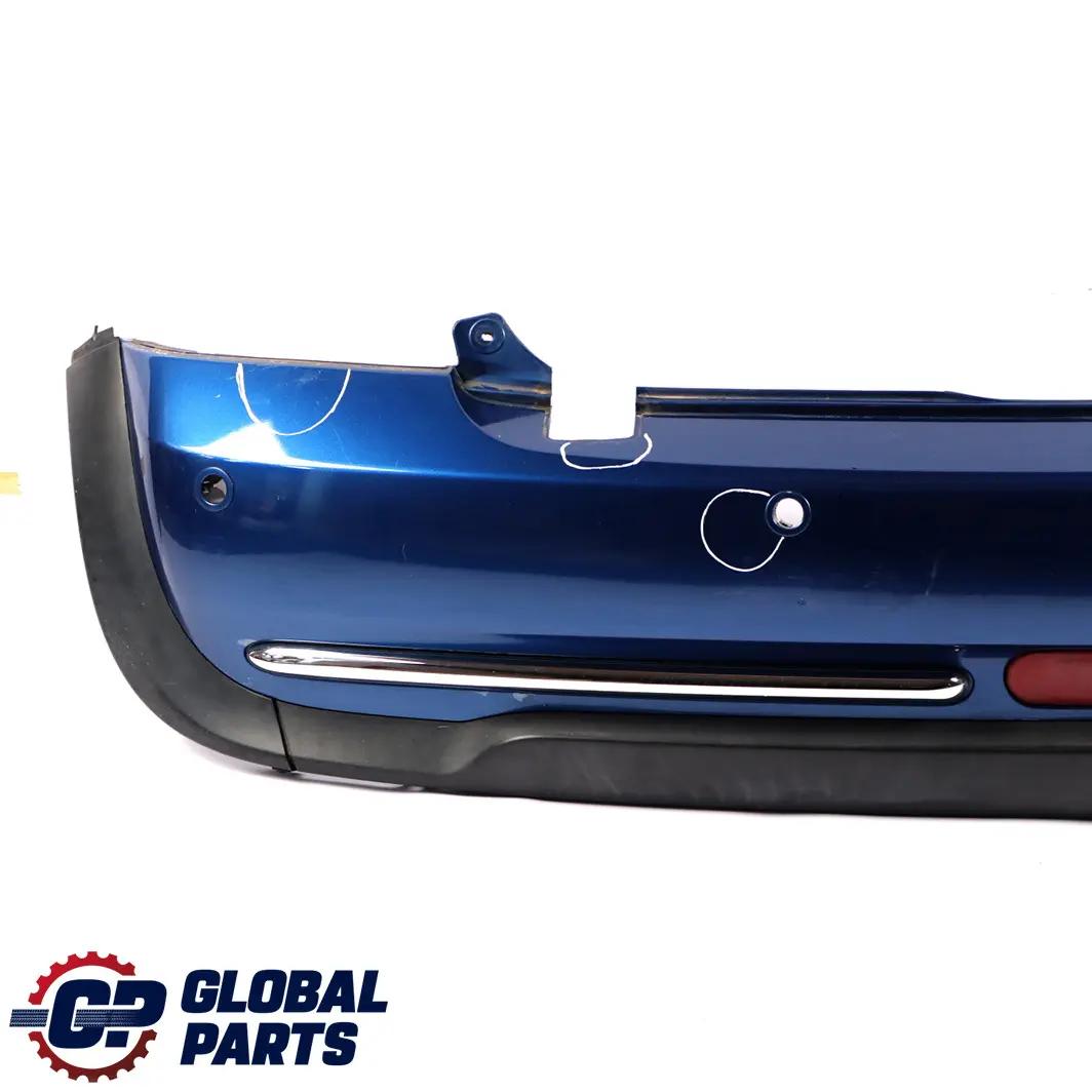 Mini Cooper One R52 Cabrio Complete Rear Bumper PDC Holes Panel Lightning Blue