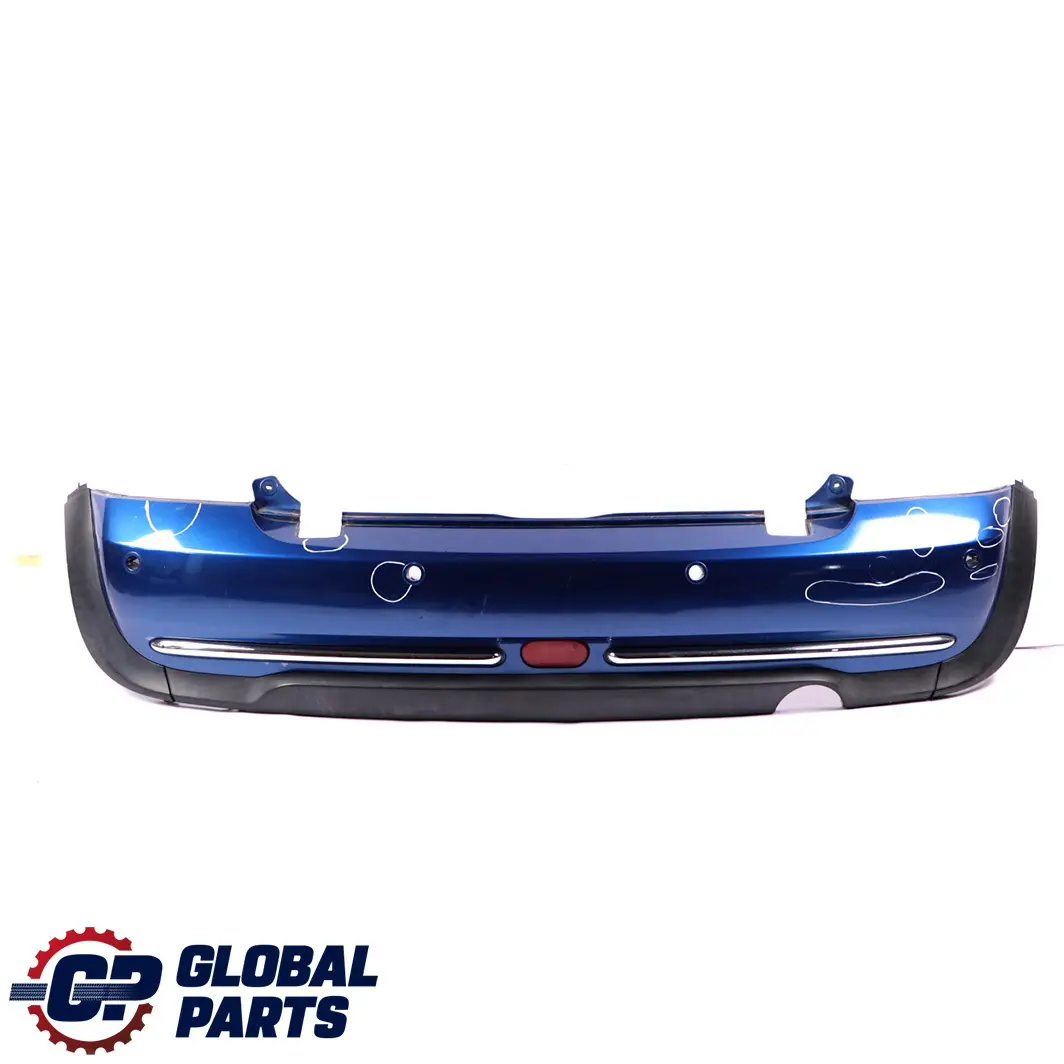 Mini Cooper One R52 Cabrio Complete Rear Bumper PDC Holes Panel Lightning Blue