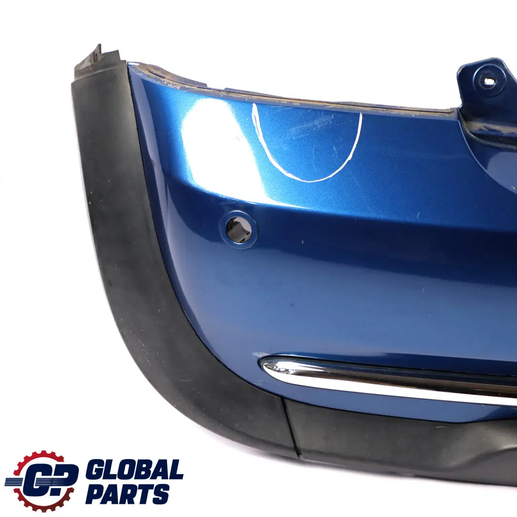 Mini Cooper One R52 Cabrio Complete Rear Bumper PDC Holes Panel Lightning Blue