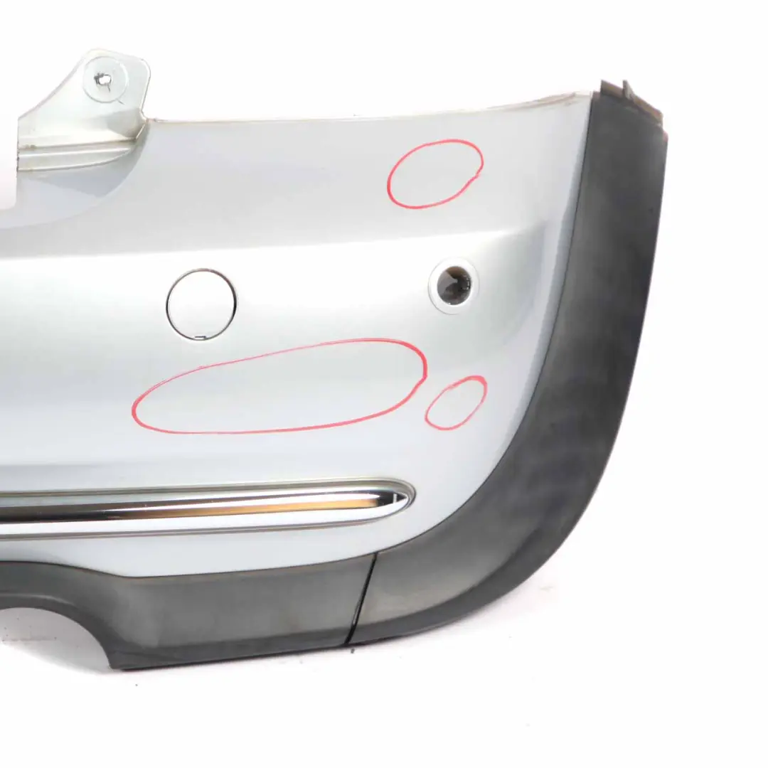 Bumper Rear Mini R52 Cabrio Complete PDC Trim Panel Pure Silver Metallic - 900