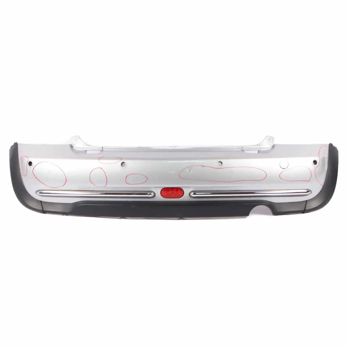 Mini R52 Rear Bumper Cabrio Complete Panel PDC Pure Silver Metallic - 900