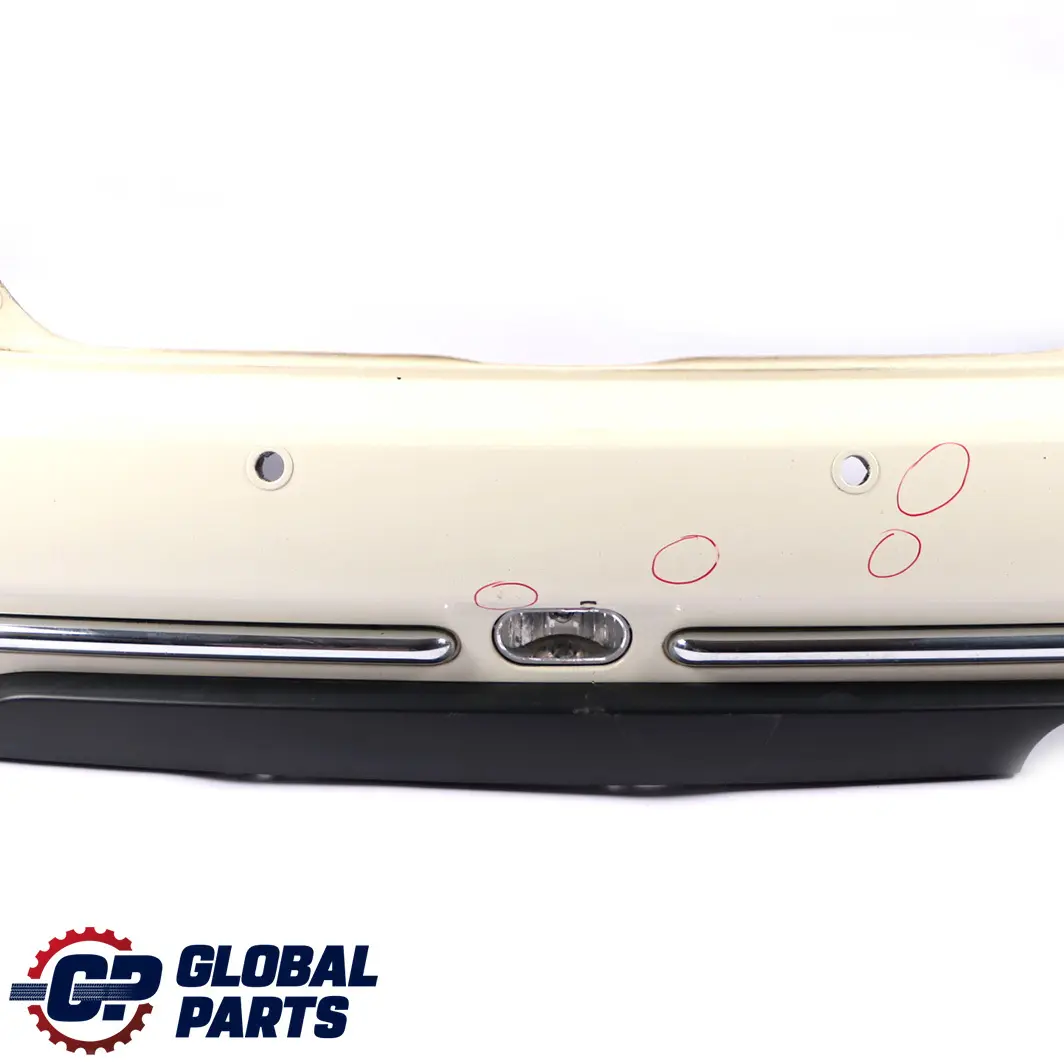 Mini Cooper One R50 Rear Bumper Trim Panel PDC Holes Pepper White - 850