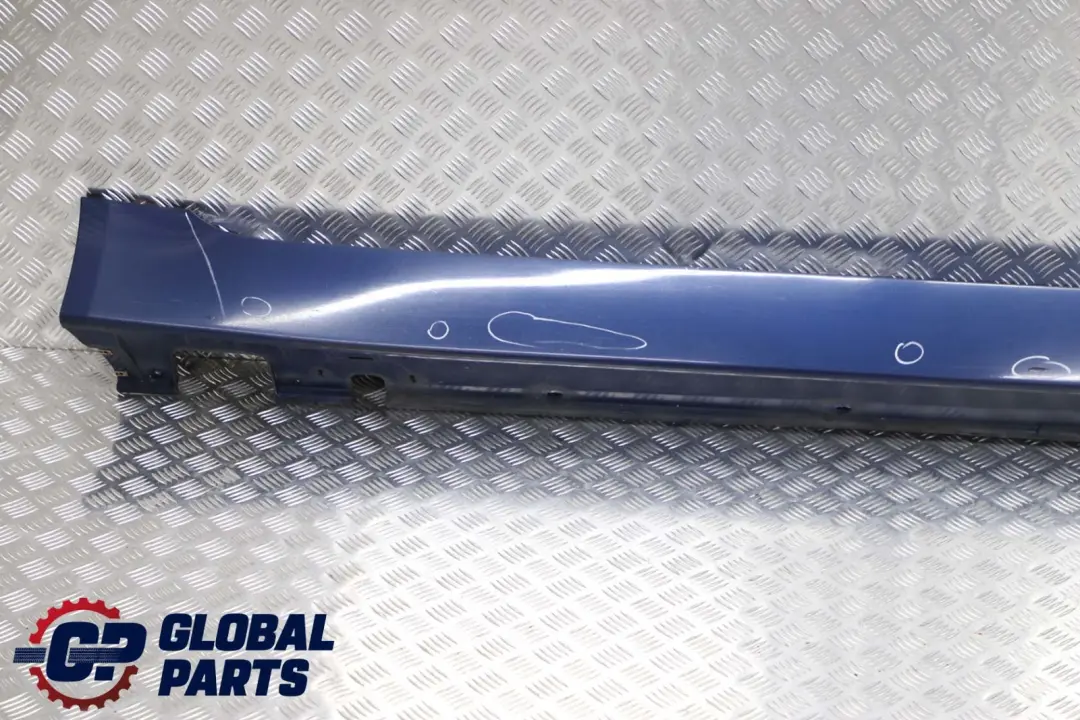 BMW 5 Series E61 Door Sill Side Cover Skirt Right O/S Mysticblau Mystic Blue - A07