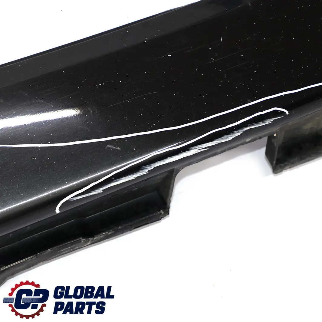 BMW E66 Long Door Sill Cover Skirt Left Black Sapphire - 475