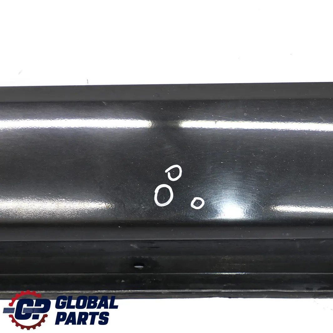 BMW E66 Long Door Sill Cover Skirt Left Black Sapphire - 475