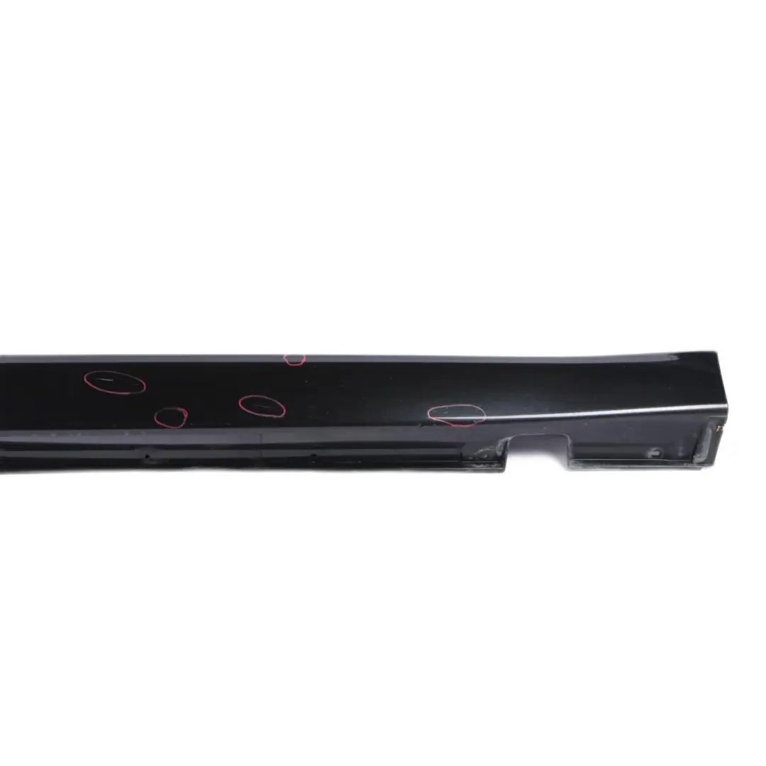 BMW E65 Side Skirt Door Sill Cover Left N/S Black Sapphire Metallic - 475