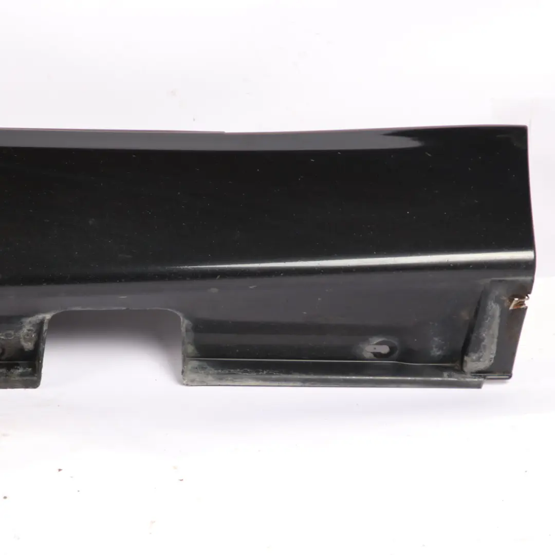 BMW E65 Side Skirt Door Sill Cover Left N/S Black Sapphire Metallic - 475