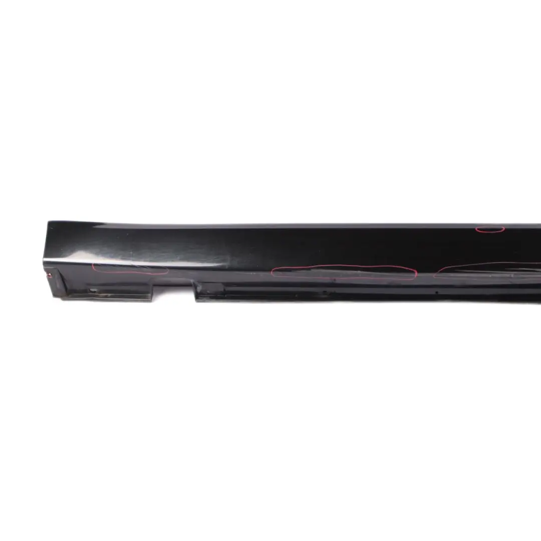 BMW E65 Side Skirt Door Sill Cover Left N/S Black Sapphire Metallic - 475