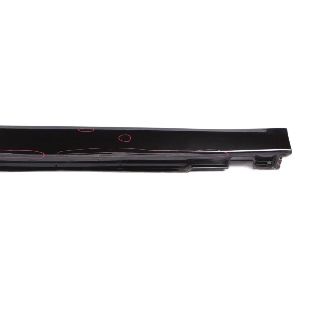 BMW E65 Side Skirt Door Sill Cover Left N/S Black Sapphire Metallic - 475