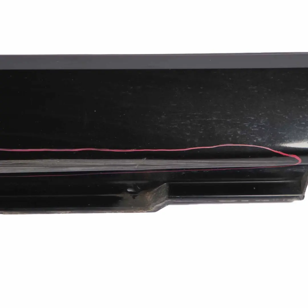 BMW E65 Side Skirt Door Sill Cover Left N/S Black Sapphire Metallic - 475