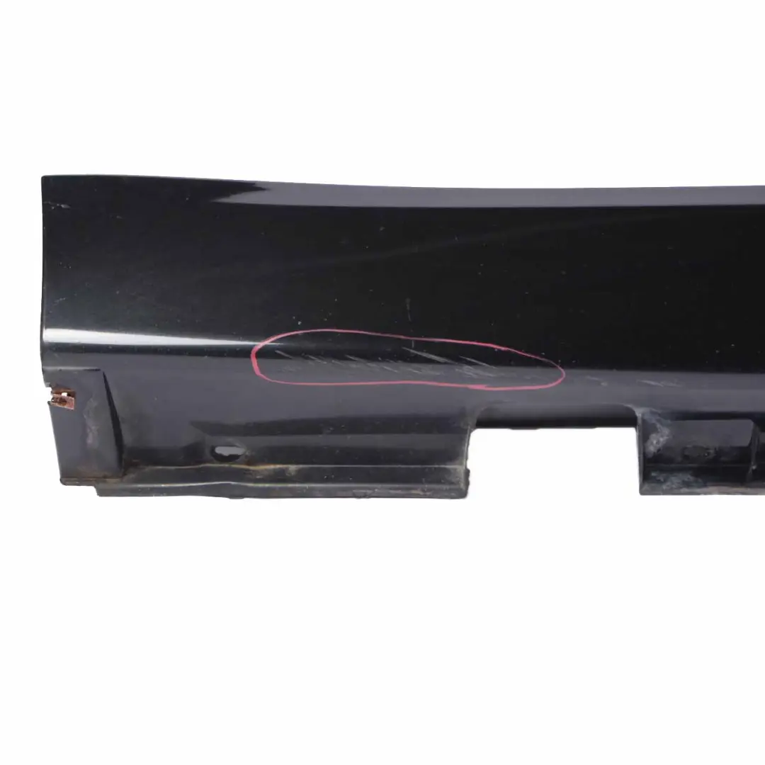 BMW E65 Side Skirt Door Sill Cover Left N/S Black Sapphire Metallic - 475