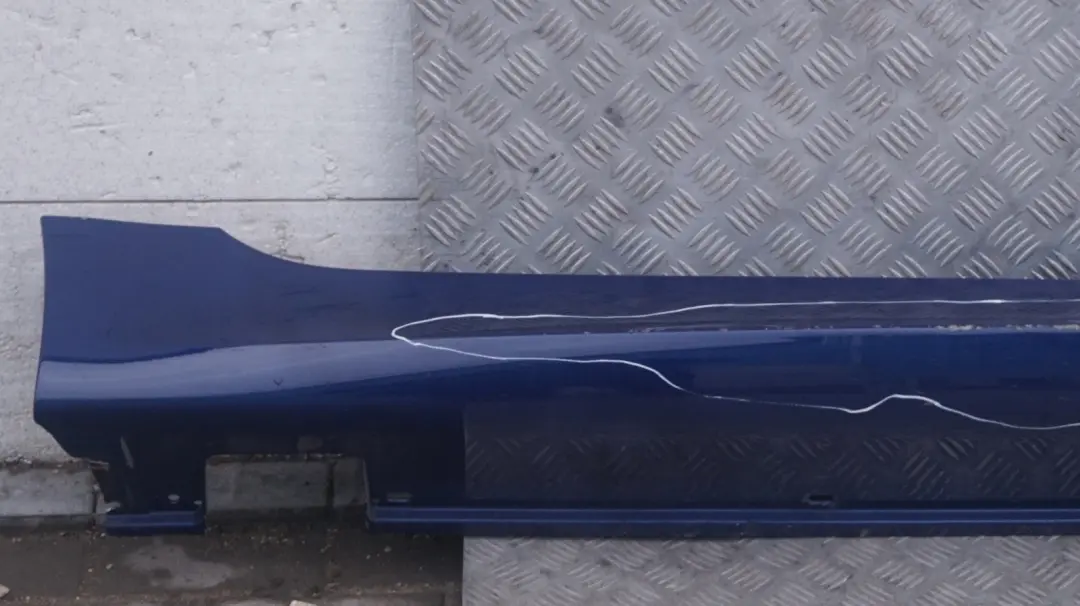 BMW 5 Series E60 E61 M5 M-Sport Door Sill Cover Skirt Right O/S Interlagos Blue