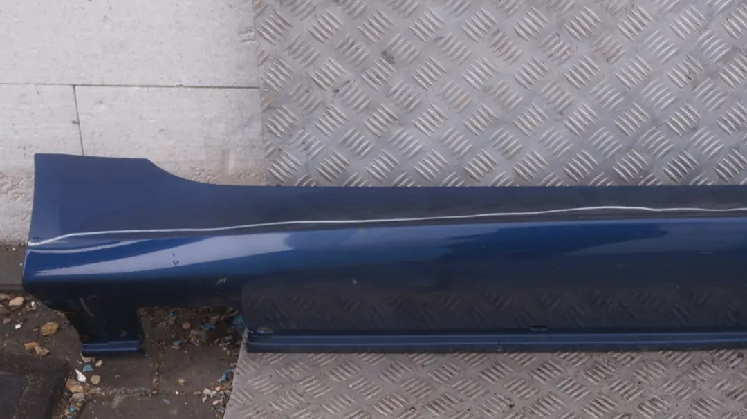 BMW 5 Series E60 E61 M5 M Sport Door Sill Cover Skirt Right O/S Mysticblau Blue