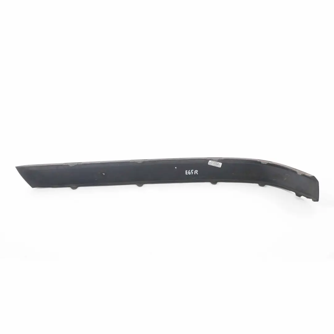 BMW E65 Bumper Strip Guard Rear Right O/S Moulding Black Sapphire 475 7135606