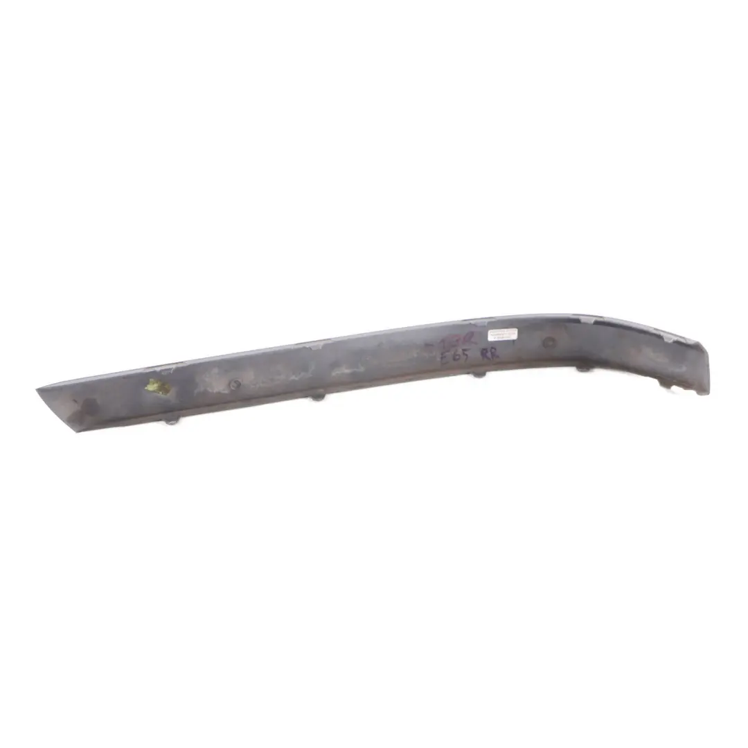 BMW E65 Bumper Strip Guard Rear Right O/S Moulding Titan Grey - A36 7135606