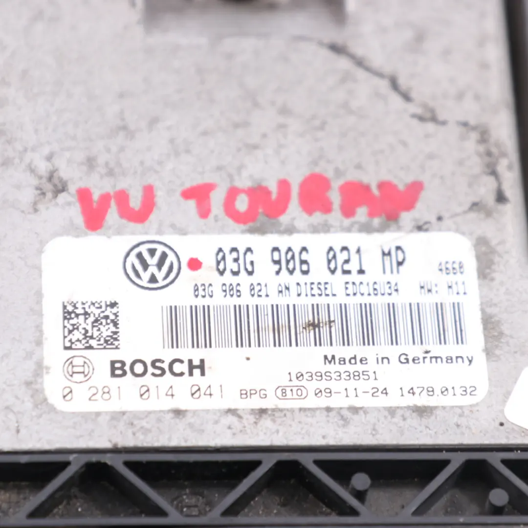 VW Volkswagen Touran TDI Diesel Motorsteuergerät ECU 03G906021MP