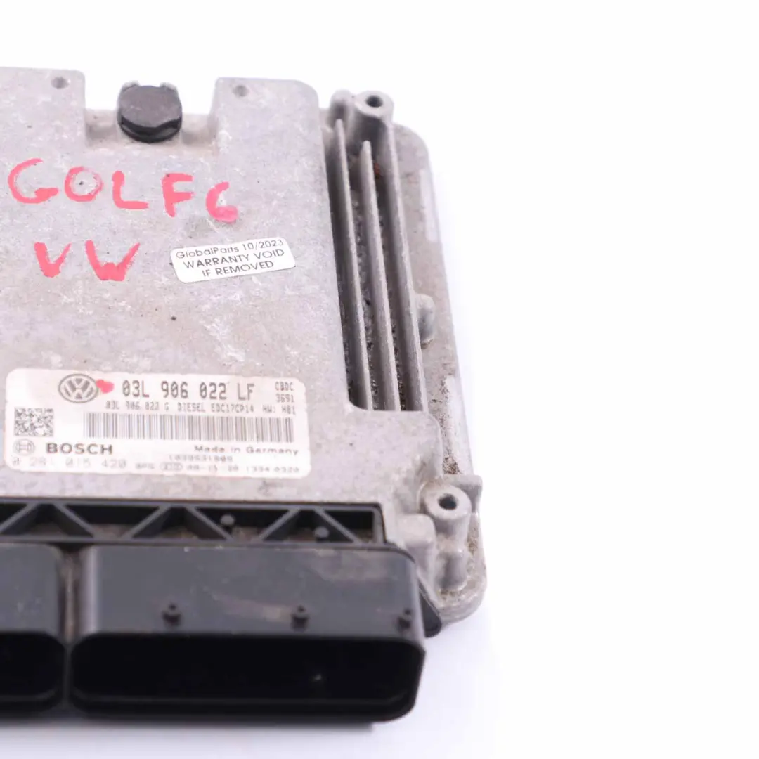 VW Golf 6 2.0 TDI Diesel CBD Motorsteuergerät ECU Handbuch 03L906022LF