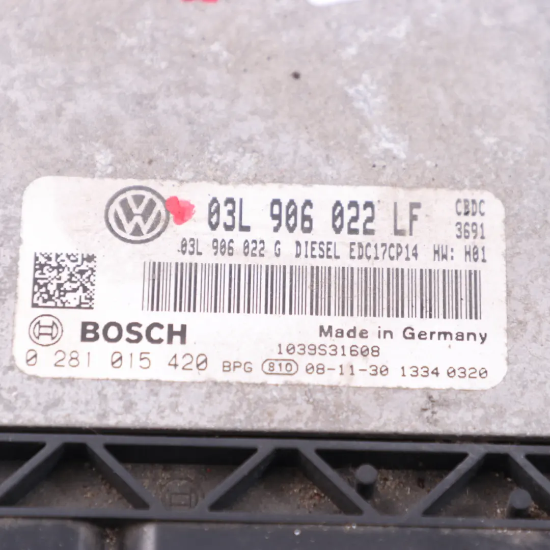 VW Golf 6 2.0 TDI Diesel CBD Motorsteuergerät ECU Handbuch 03L906022LF