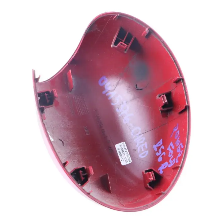 Wing Mirror Cover Mini R55 R56 Power Fold Casing Right O/S Chili Red - 851