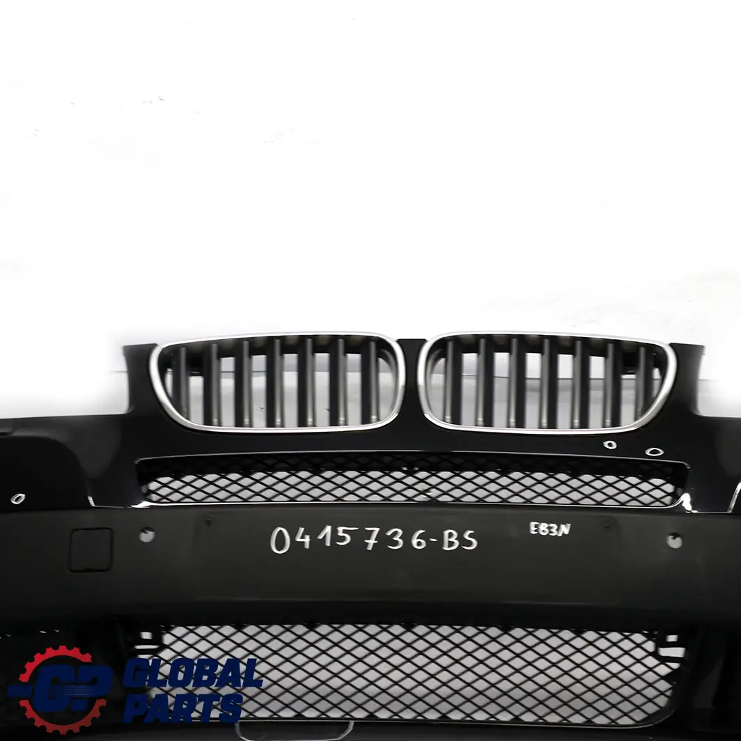 BMW X3 E83 LCI Complete Front Bumper PDC Black Sapphire Metallic - 475