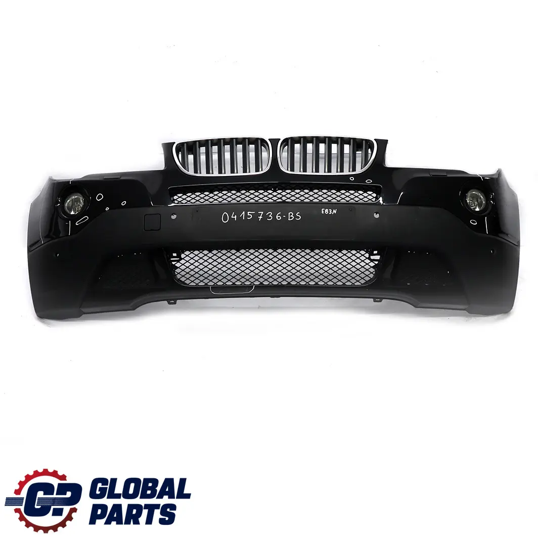 BMW X3 E83 LCI Complete Front Bumper PDC Black Sapphire Metallic - 475