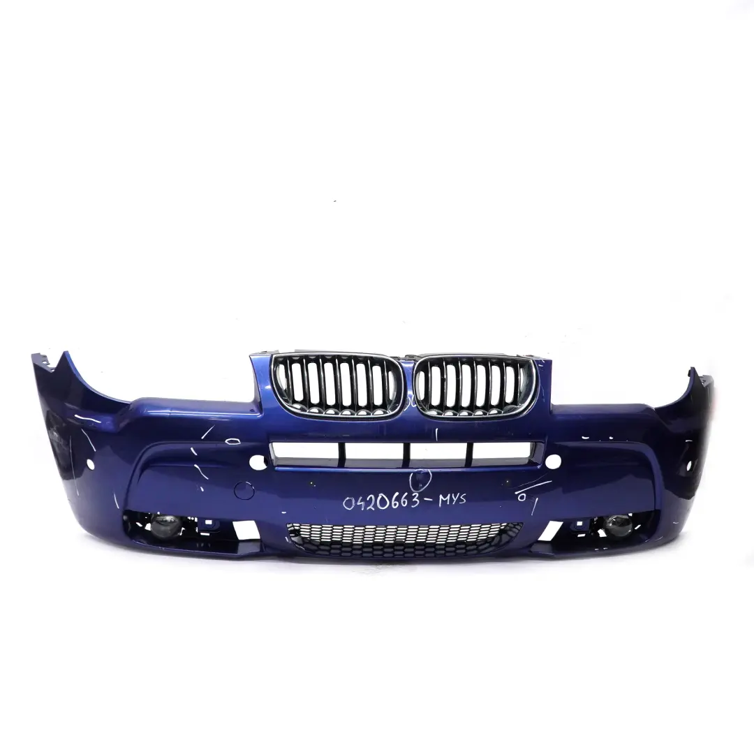 BMW X3 E83 LCI M Sport Complete Front Bumper PDC Mysticblau Blue - A07