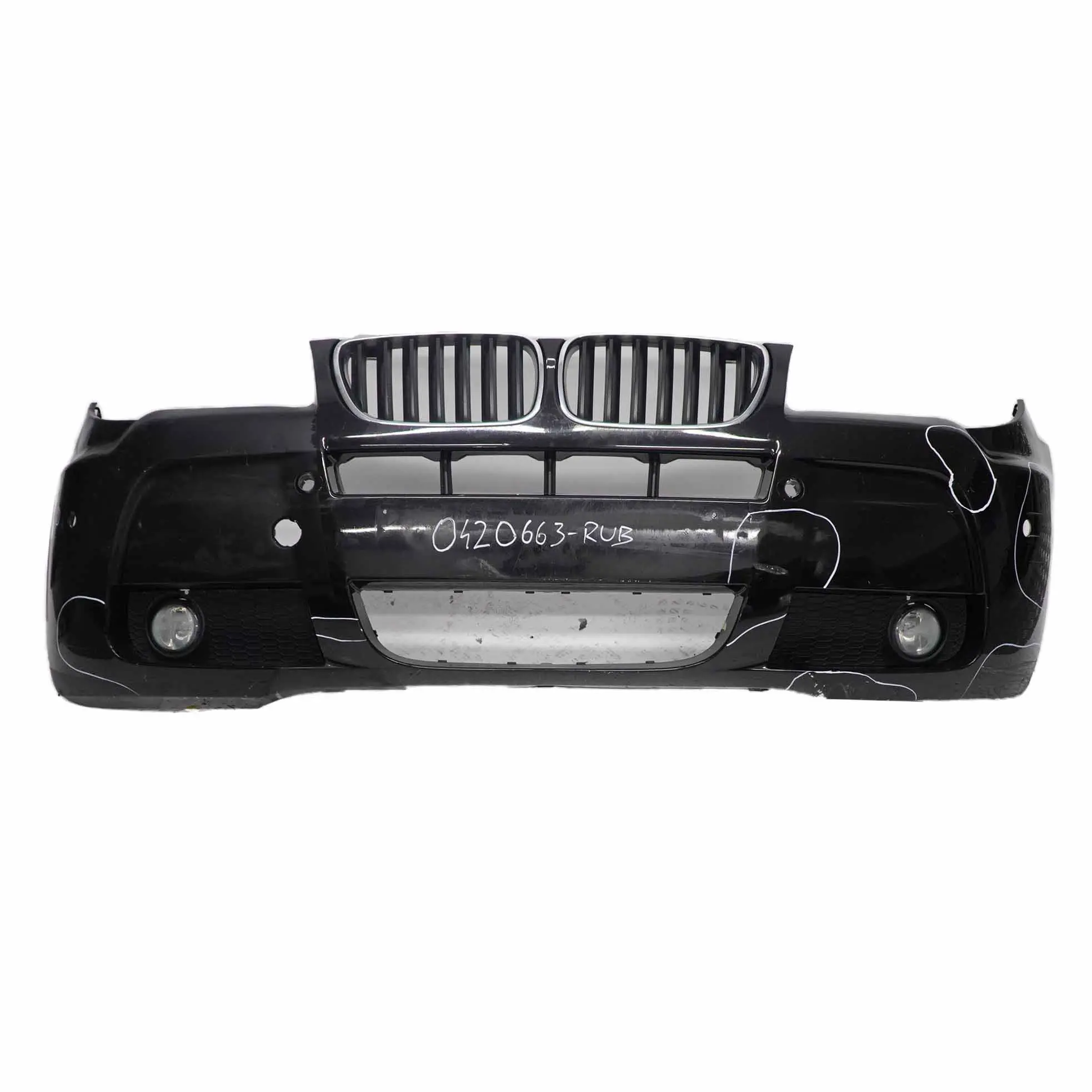 Front Bumper BMW X3 E83 LCI M Sport Complete Panel PDC Rubinschwarz Black - S23