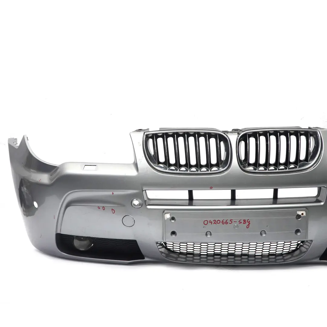 BMW X3 E83 LCI M Sport Complete Front Bumper PDC Silbergrau Grey - A08