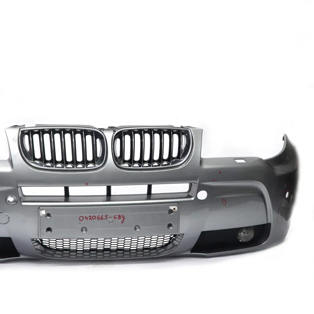 BMW X3 E83 LCI M Sport Complete Front Bumper PDC Silbergrau Grey - A08