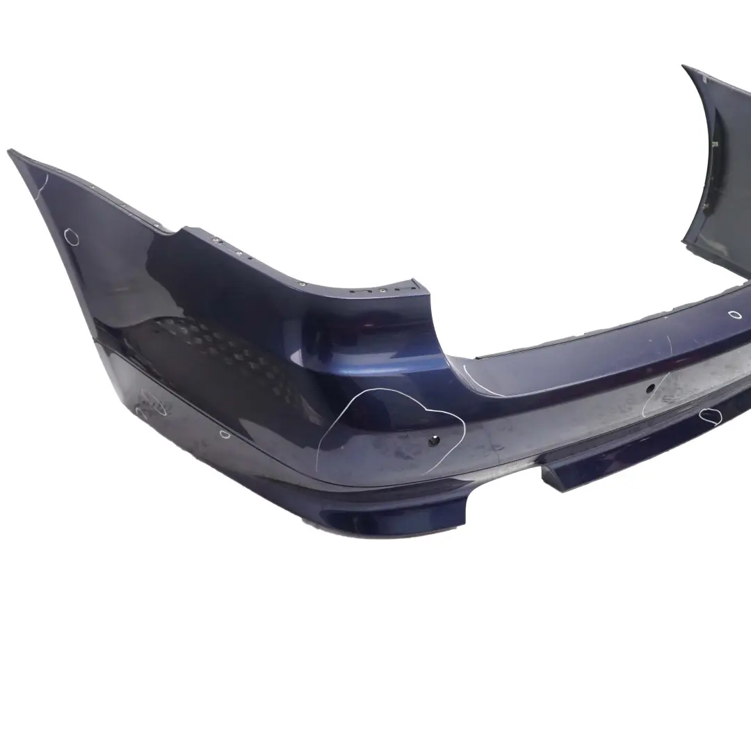 BMW E61 LCI Touring Rear Bumper Trim Panel PDC Tiefseeblau Deep Sea Blue - A76