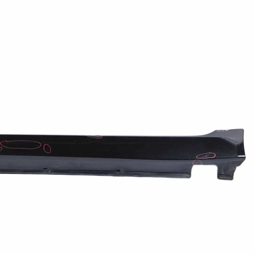 BMW E60 LCI Side Skirt Door Sill Cover Left N/S Black Sapphire Metallic - 475