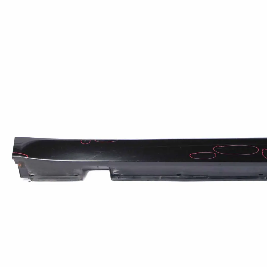 BMW E60 LCI Side Skirt Door Sill Cover Left N/S Black Sapphire Metallic - 475