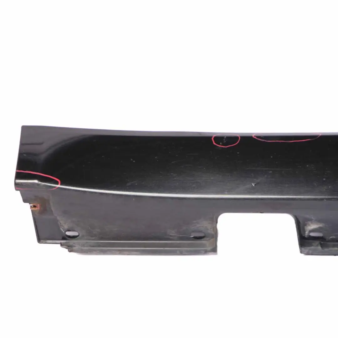 BMW E60 LCI Side Skirt Door Sill Cover Left N/S Black Sapphire Metallic - 475