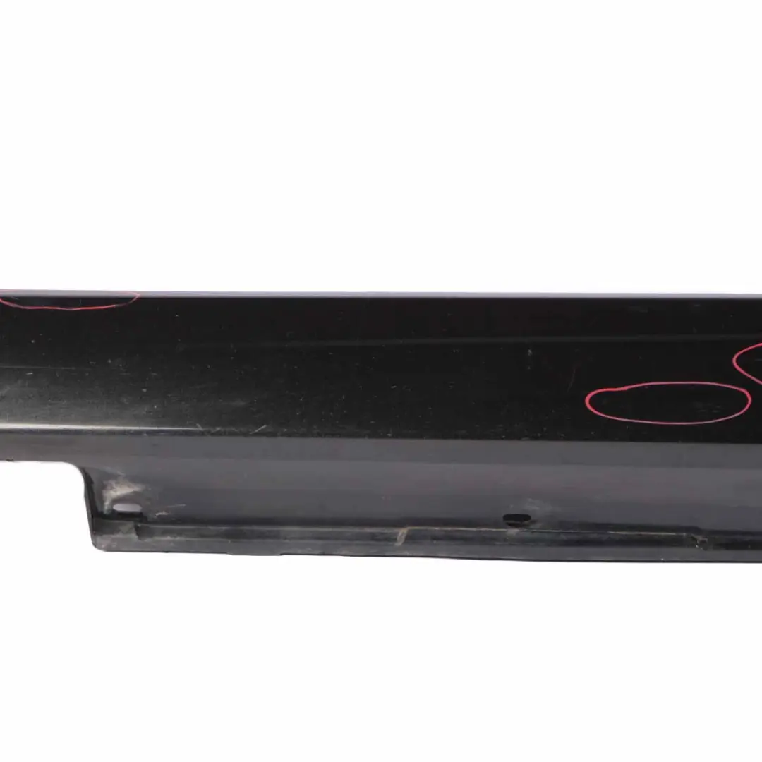 BMW E60 LCI Side Skirt Door Sill Cover Left N/S Black Sapphire Metallic - 475