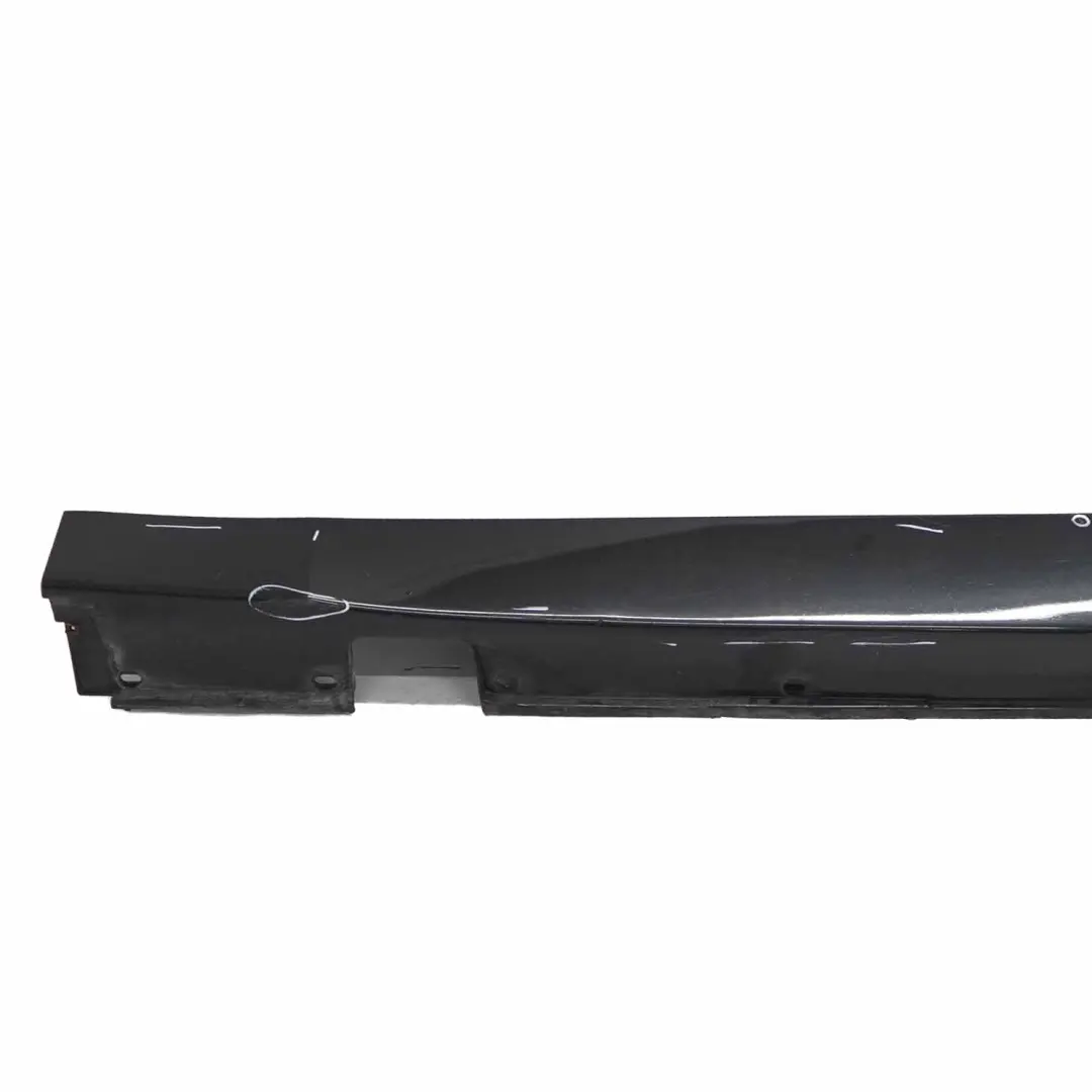 BMW E60 LCI Side Skirt Door Sill Cover Left N/S Black Sapphire Metallic - 475