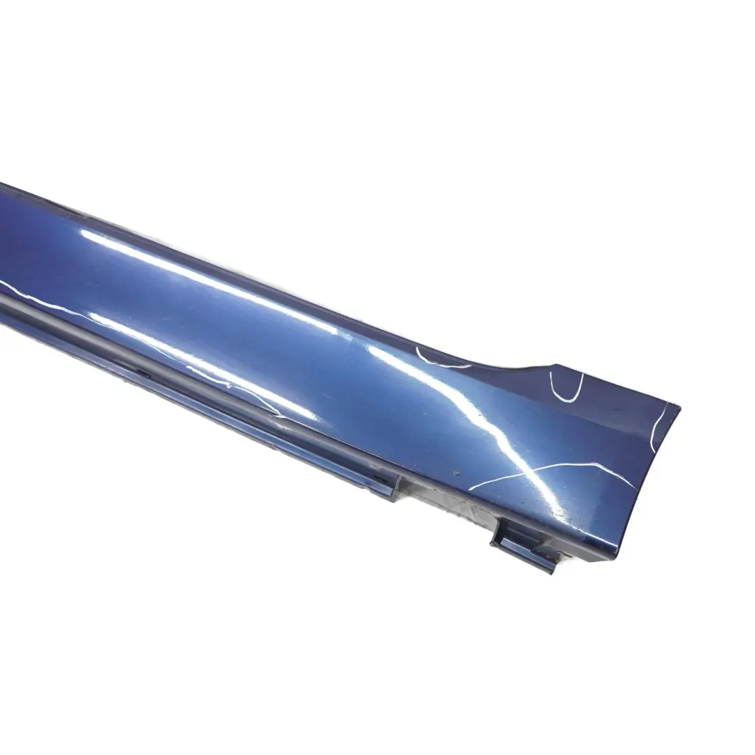 BMW 5 E60 E61 LCI Left N/S Door Sill Cover Side Skirt Tiefseeblau Blue - A76