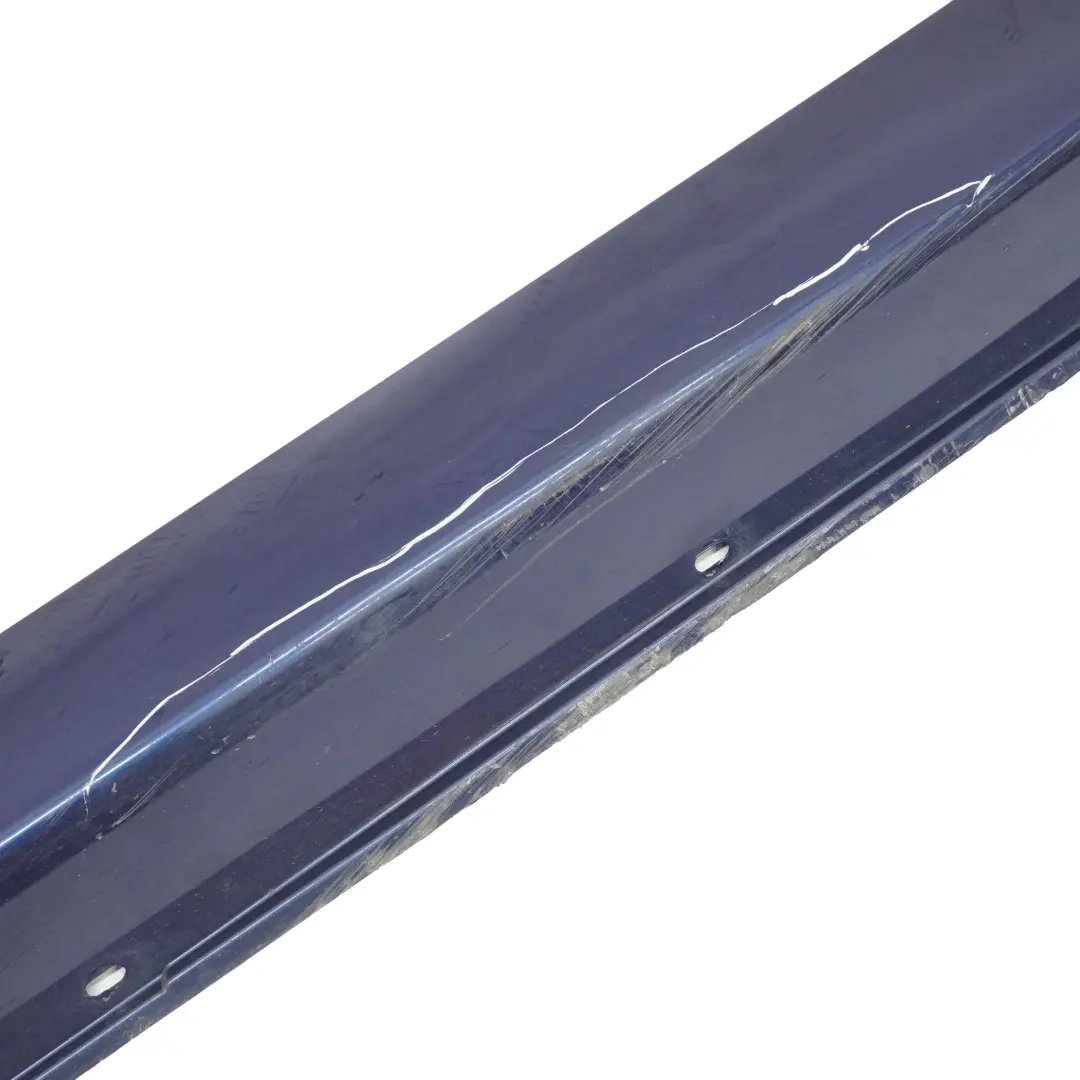 BMW 5 E60 E61 LCI Left N/S Door Sill Cover Side Skirt Tiefseeblau Blue - A76