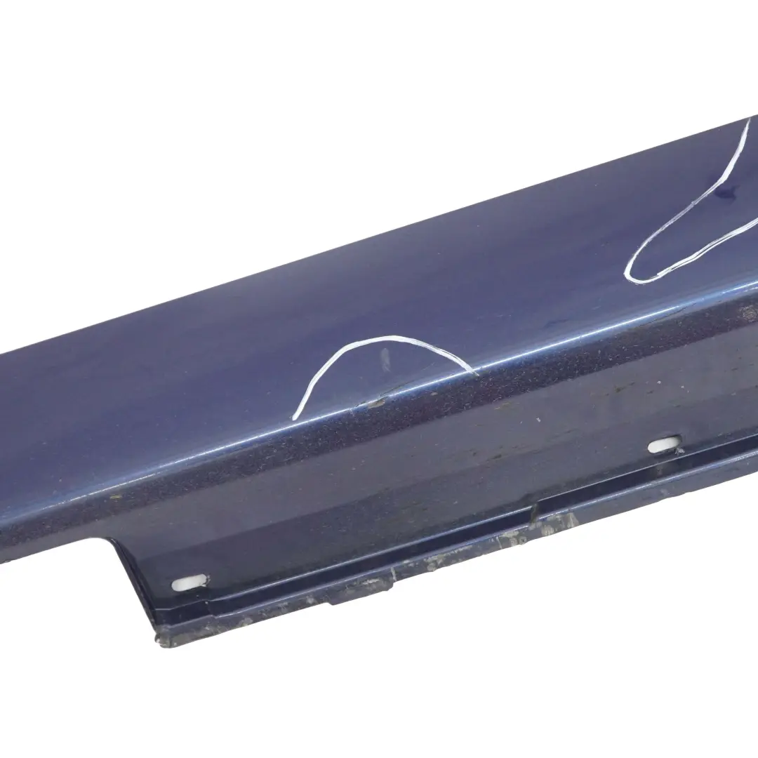 BMW 5 E60 E61 LCI Left N/S Door Sill Cover Side Skirt Tiefseeblau Blue - A76